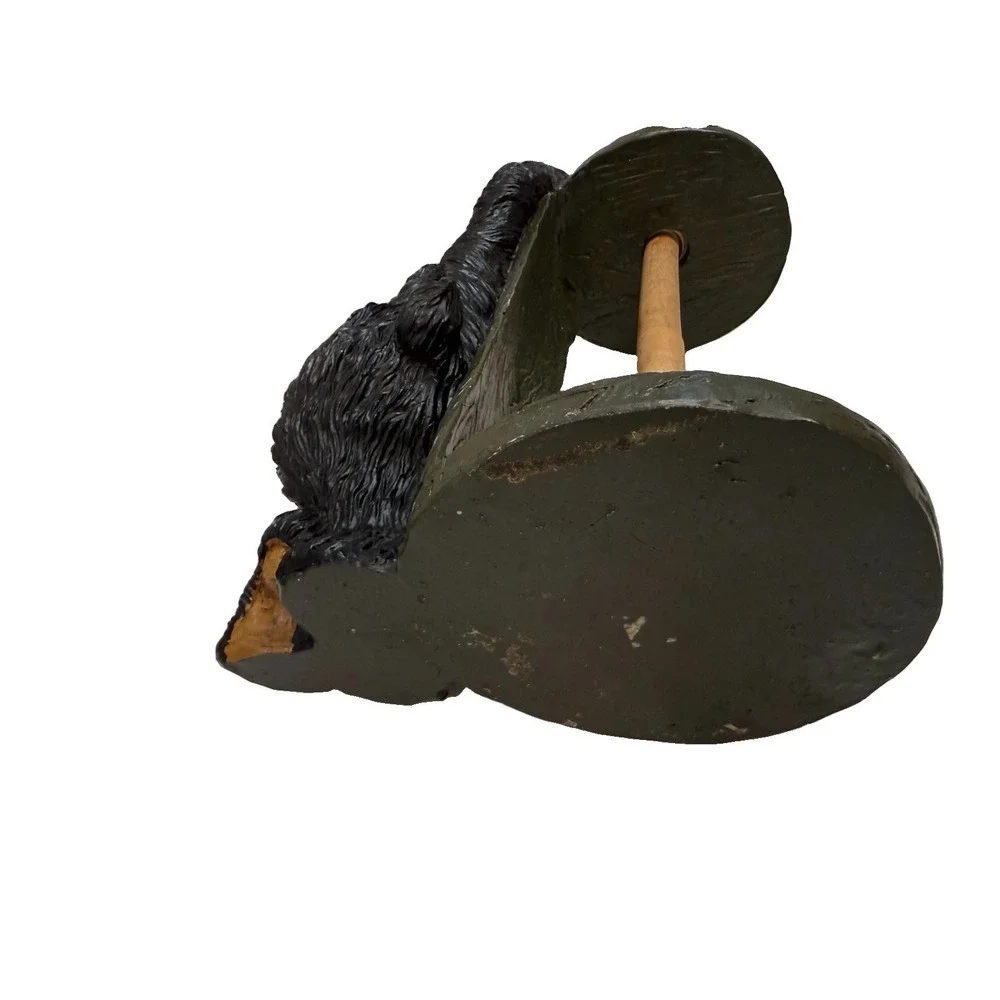 Big Sky Carvers Black Bear Resin Paper Towel Holder 14×7.5 Inches